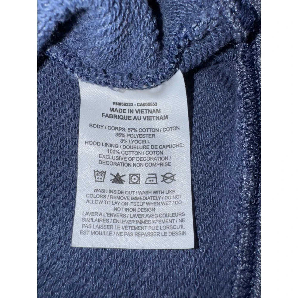 Nike Mens XXL Blue Heathered Graphic Pullover Hoodie Swoosh Logo Sportswear